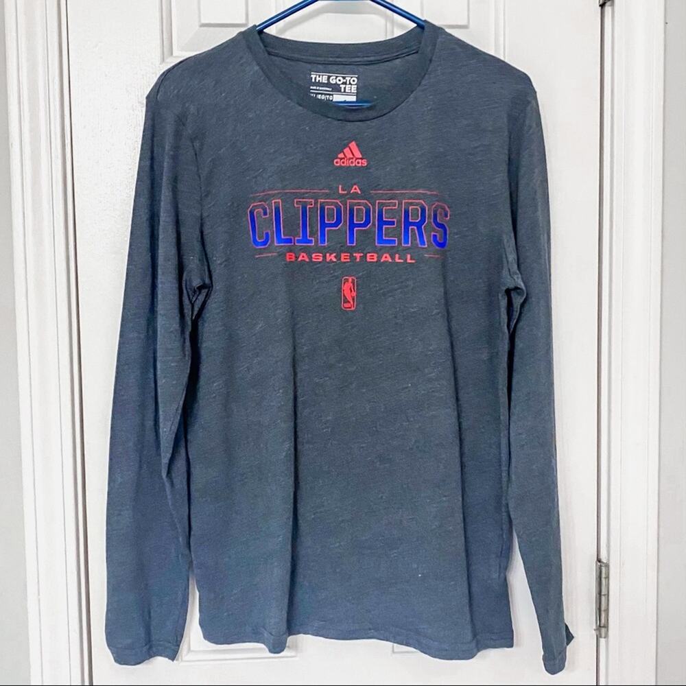 ADIDAS • LA Clipper Basketball Long Sleeve T-Shirt